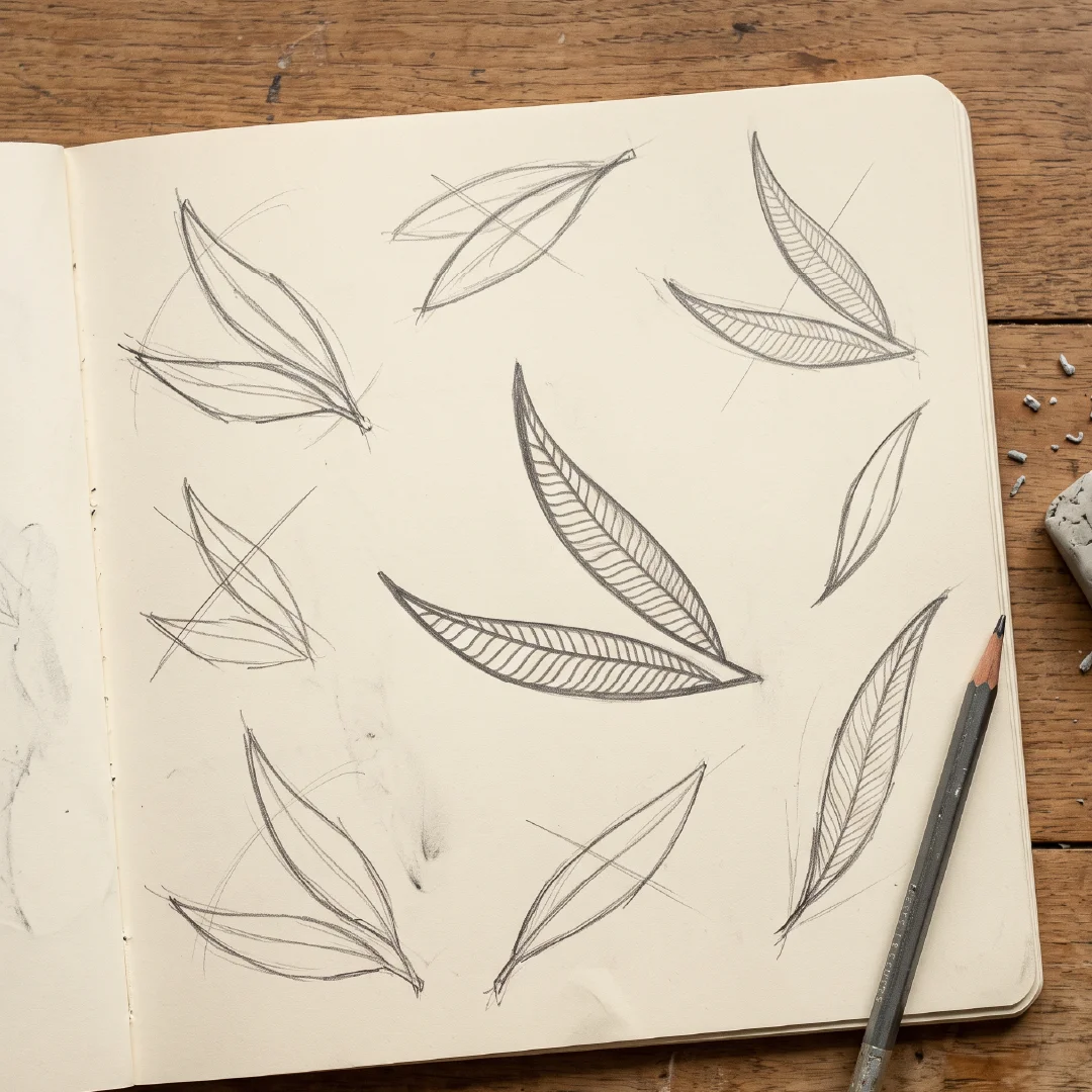 Desenhada à mão, como o trabalho dela